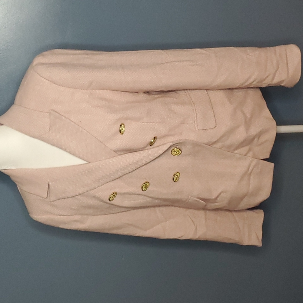 Pink Herringbone Blazer Rachel Parcell